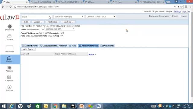 ULaw Webinar - 2nd December  2016 