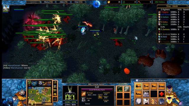 Warcraft 3: Cell DBZ Hollow 1.5.0 - Loss :( SADLY смотреть онлайн