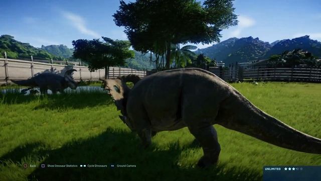 Jurassic World Evolution: 3 Sinoceratops vs the Carnotaurus pack смотреть онлайн