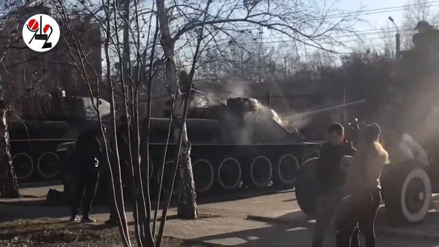 Танковый пожар в Саду Победы. смотреть онлайн