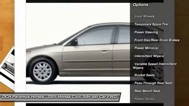 2005 HONDA CIVIC SDN Paramus, NJ PH5S069A смотреть онлайн