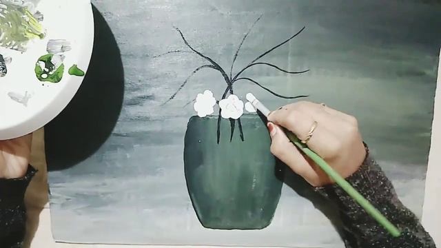 Simple and easy painting with cardboard /easy flower painting смотреть онлайн