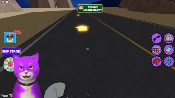 ПОБЕГ ОТ СУМАСШЕДШЕЙ МАШИ И МЕДВЕДЯ! ДОБРЫЙ КОТ ИГРАЕТ В РОБЛОКС! ЧАСТЬ 2 #роблокс