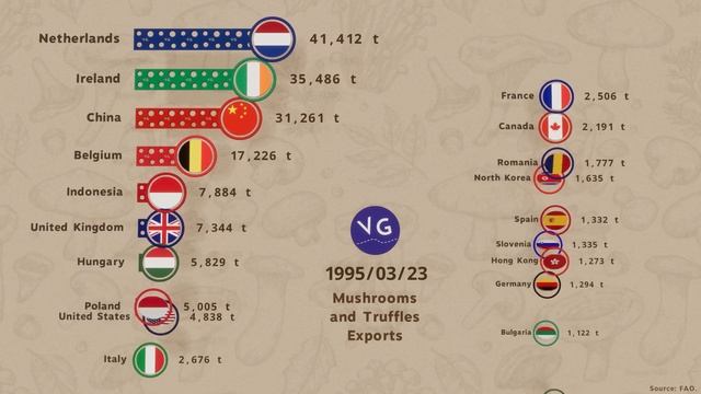 Countries that Export the Most Mushrooms and Truffles in the World смотреть онлайн