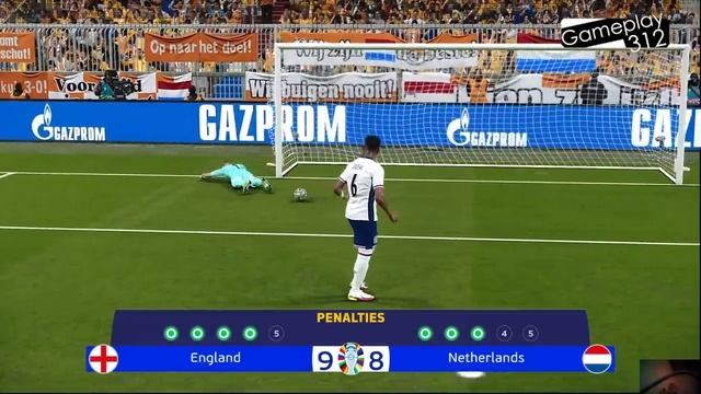 ENGLAND vs NETHERLANDS - Penalty Shootout | UEFA Euro 2024 - Semi - Final | PES Gameplay смотреть онлайн
