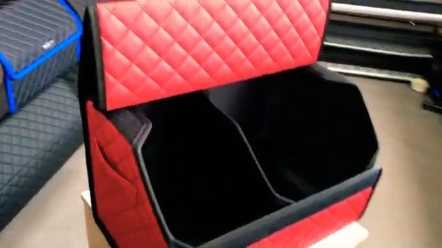 кофр-органайзер-чемоданчик средний цвет красный, строчка черная. смотреть онлайн