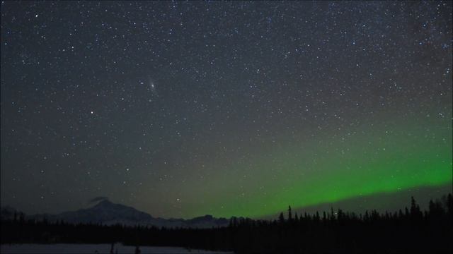 Denali with Stars and Aurora (March 6, 2011) смотреть онлайн