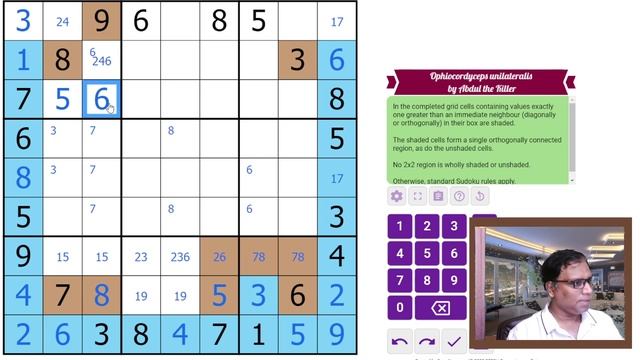 Sudoku: Ophiocordyceps unilateralis, Yin Yan with shaded Neighbors, Medium смотреть онлайн