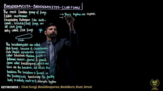 Basidiomycota || 11TH BIOLOGY || CHP 8 || LECTURE 9 || смотреть онлайн