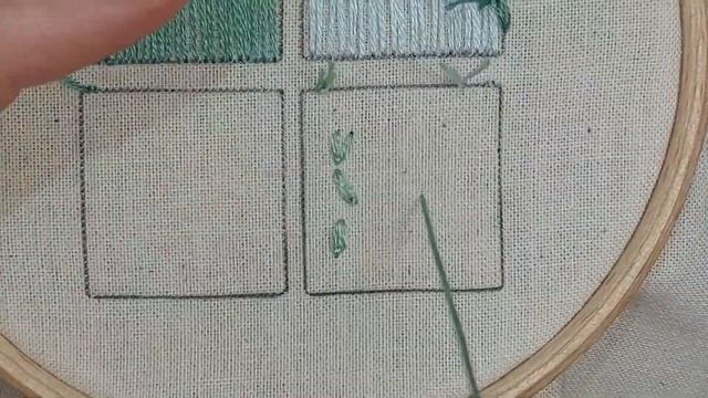 Detached Chain Stitch (lazy daisy) tutorial смотреть онлайн