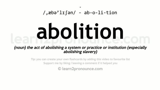 Pronunciation of Abolition | Definition of Abolition смотреть онлайн