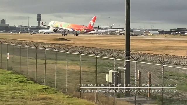 **RARE** Sichuan Airlines A350 Panda Route Livery Arrival At Vancouver YVR