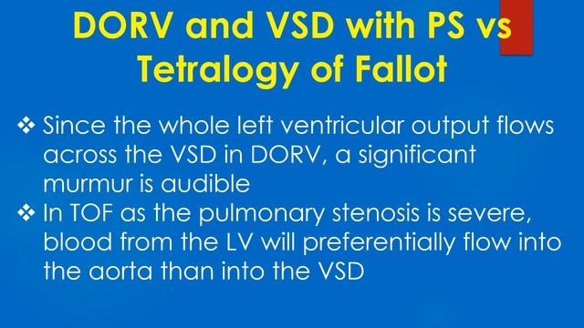 DORV with VSD and PS vs Tetralogy of Fallot - Differences in Clinical Findings and Reasons смотреть онлайн