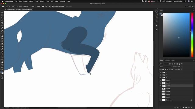 How To Illustrate A Coyote In Adobe Photoshop START TO FINISH смотреть онлайн