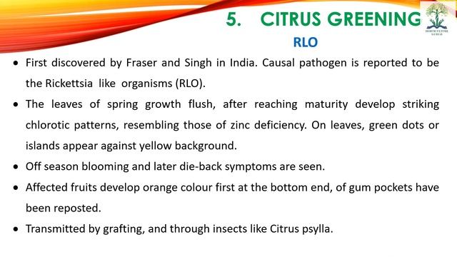 #HORT221 | Lecture 12 Plant Protection Measures And Physiological Disorders Of Citrus