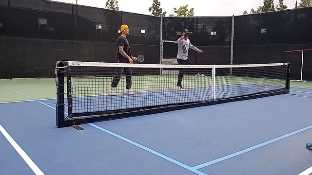 Pickleball Rec Game. Camera set to observe position and movement of KC & David смотреть онлайн