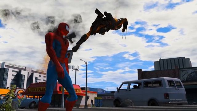 SPIDERMAN MUSCLE VS PREDATOR - GHOST RIDER смотреть онлайн