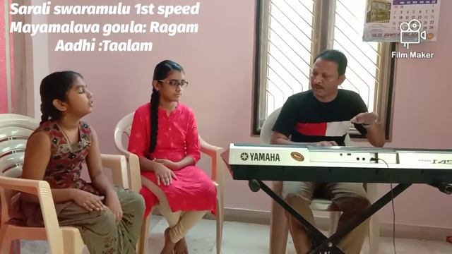 Sarali swaramulu @1st speed tutorial #carnatic music chapter 1#music for beginners смотреть онлайн
