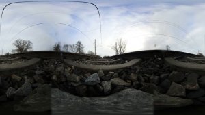 360° camera under train (4K) Virtual Reality