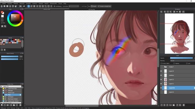 [Medibang Paint Pro desktop version how to] Rainbow Light Effect смотреть онлайн