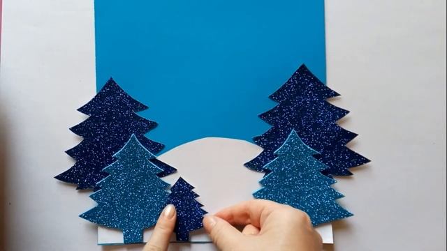 #Winter application made of colored paper# смотреть онлайн