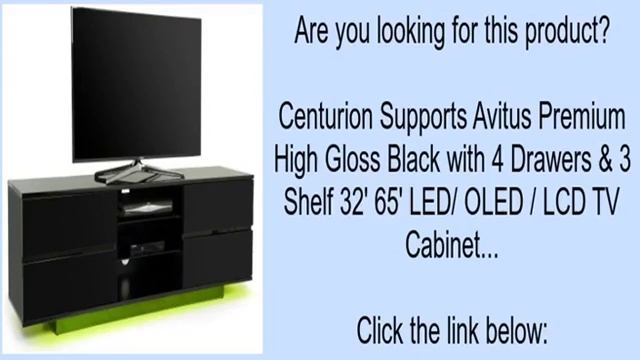 Centurion Supports Avitus Premium High Gloss Black with 4 Drawers & 3 Shelf 32' 65' LED/ OL смотреть онлайн