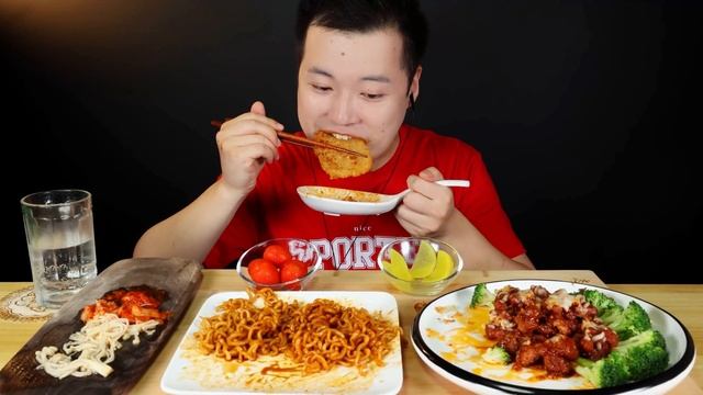 Mukbang)SUB/Felix Eat/Baked Sweet And Sour Meat With Cheese/ASMR Eating Sounds