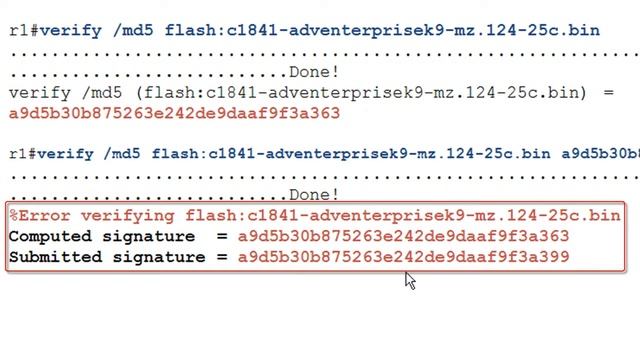 Cisco IOS MD5 File Verification смотреть онлайн