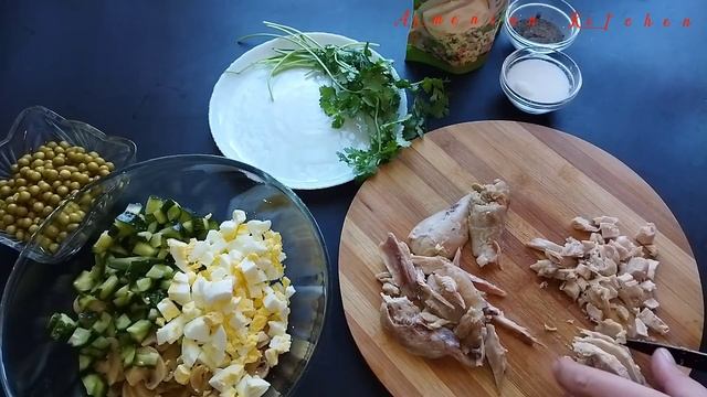 սնկով ընտիր աղցան грибной салат 🥗 mushroom salad смотреть онлайн