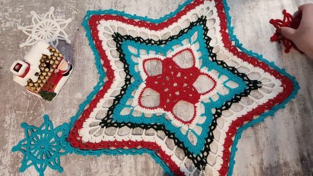 Рождественская звезда. Отчёт в СП Красивая салфетка смотреть онлайн