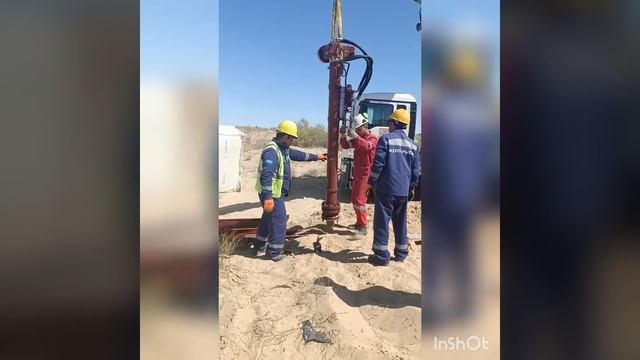 Врезка газопровода под давлением. Месторождение Прорва. смотреть онлайн