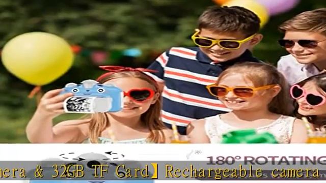 Instant Print Digital Kids Camera,Selfie 1080P Video Camera for Kid with 180° Rotating Len,32GB TF смотреть онлайн