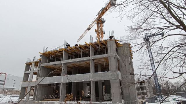 ЖК Лесная Симфония — съёмка с воздуха январь 2025 смотреть онлайн