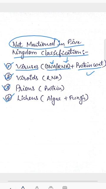 NOT MENTIONED IN FIVE KINGDOM CLASSIFICATION #NEET2022 #VIRUSES #VIROIDS #PRIONS #LICHENS #shorts смотреть онлайн