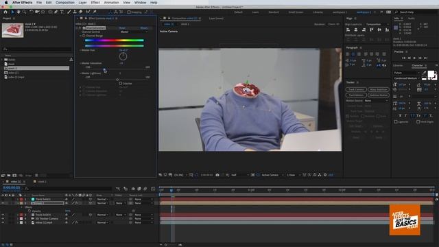 How to remove a head in After Effects with Camera Tracker смотреть онлайн