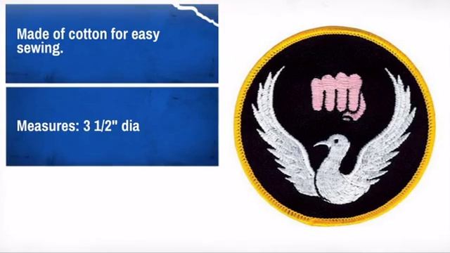 Tiger Claw Karate Dove Patch - 3 1/2" dia - MAEQD.com смотреть онлайн