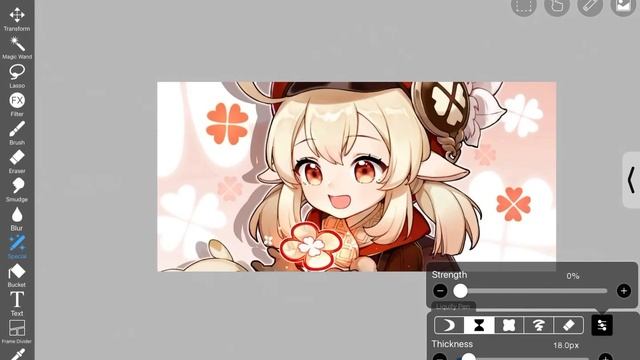 Eye blinking on ibis paint??!! (Klee genshin impact) смотреть онлайн