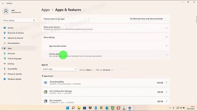 Windows 11 Home : How to turn on or off Archive apps смотреть онлайн