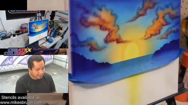 How to Airbrush Ocean Sunset смотреть онлайн