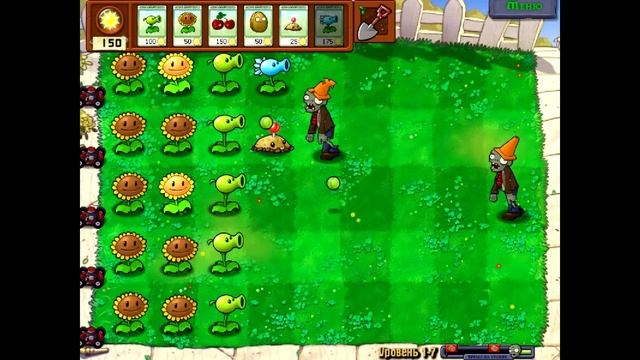 Проходим с Дохом игру Plants Vs Zombies [День] #1 (Ностальгия)