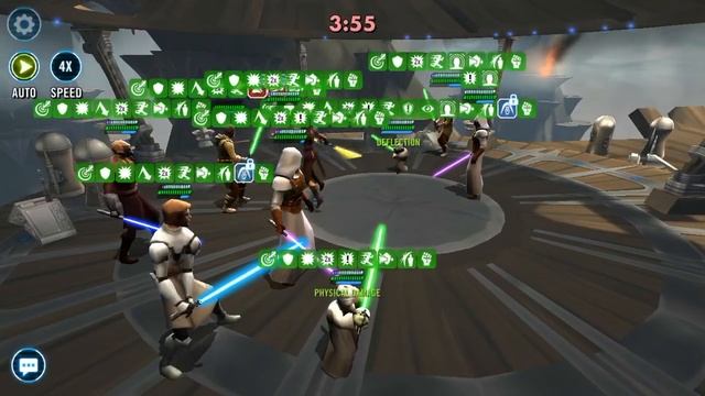 SWGOH: Plo Koon dispels 8+ times in full auto battle vs. Revan смотреть онлайн