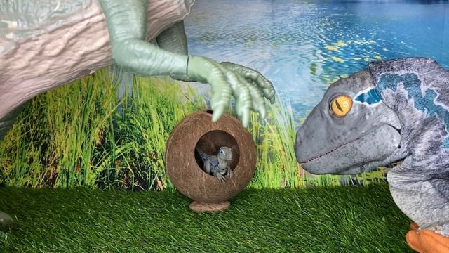 Jurassic World Real FX Baby Velociraptor Blue Animatronic Dinosaur Vs Giganotosaurus 2022 смотреть онлайн