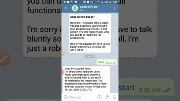 Telegram spam info bot