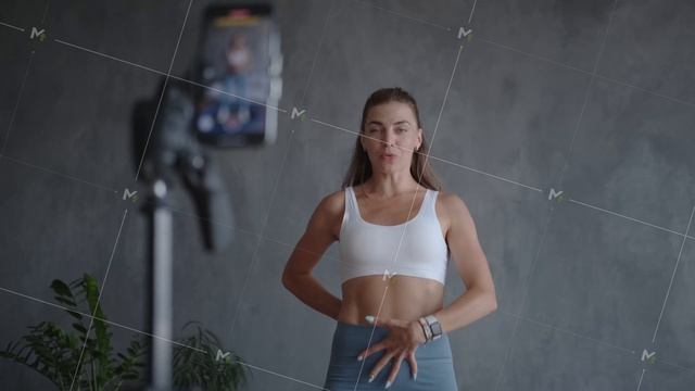 Coach Makes A Vlog, Demonstrates Home Workout Exercises Records Video