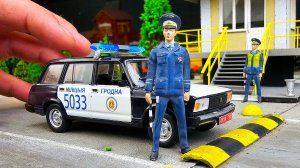 Полицейская машинка ВАЗ 2104 милиция Беларуси. Про машинки #топыкатегорий