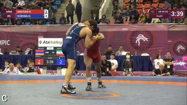 Qual. GR - 59 kg: H. SORYAN (IRI) df. R. AMOYAN (ARM), 7-4 смотреть онлайн