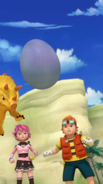 🥚 Triceratops VS Tyrannosaurus VS Brachiosaurus 🙌#dinotrainers смотреть онлайн