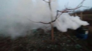 Спасение сада от заморозка.