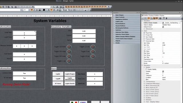 Movicon 11 SCADA HMI Tutorial System Variables смотреть онлайн