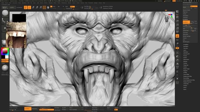 Sculpting A CHIMP WALL In Zbrush!